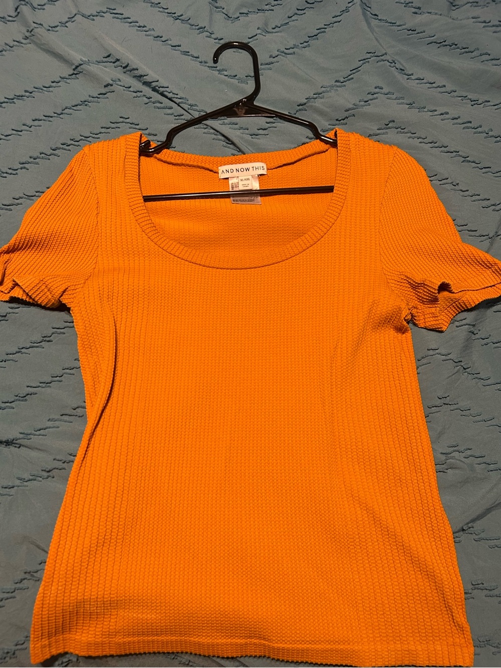 And Now This Orange Scoop Neck Short Sleeve Tee